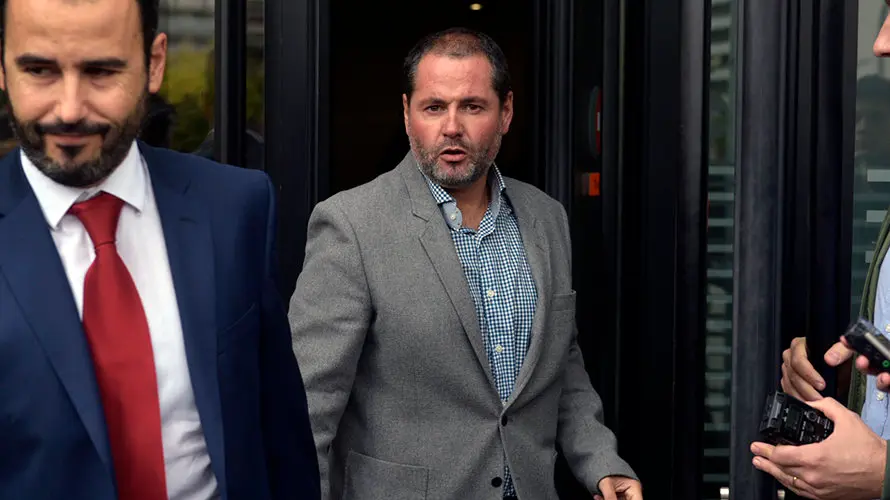 Tomás López, exdirector financiero de Osasuna, a la salida de la Audiencia. 2 PABLO LASAOSA