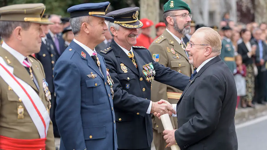 Dia del Pilar, 12 de octubre, Patrona de la Guardia Civil en Pamplona. PABLO LASAOSA
