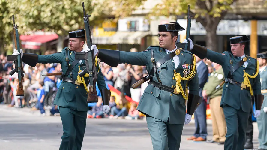 Dia del Pilar, 12 de octubre, Patrona de la Guardia Civil en Pamplona. PABLO LASAOSA