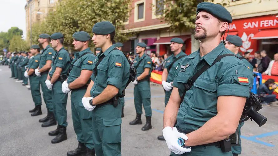 Dia del Pilar, 12 de octubre, Patrona de la Guardia Civil en Pamplona. PABLO LASAOSA