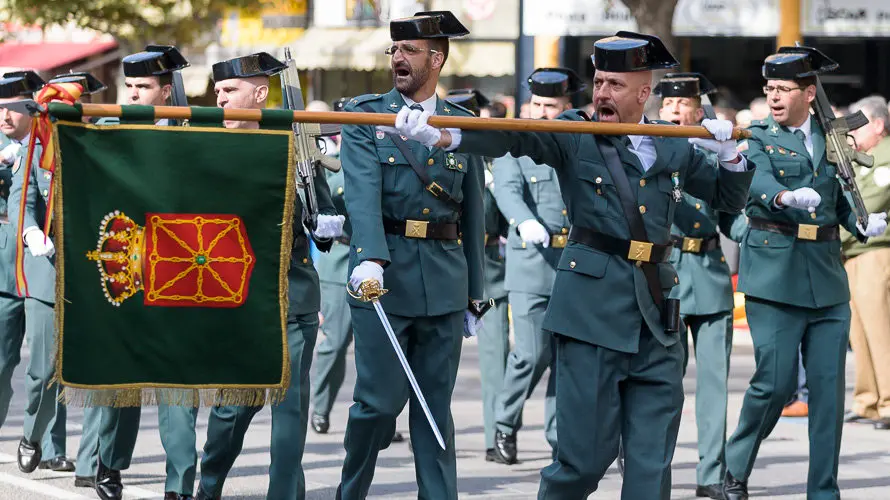 Dia del Pilar, 12 de octubre, Patrona de la Guardia Civil en Pamplona. PABLO LASAOSA