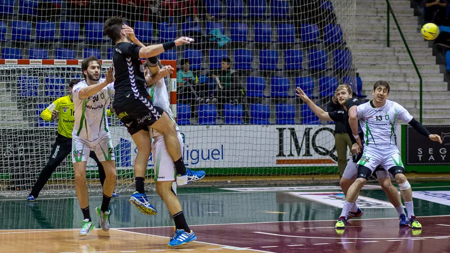 Partido de la Liga Asobal entre Helvetia Anaitasuna y Ademar León (27-27). IÑIGO ALZUGARAY. -15