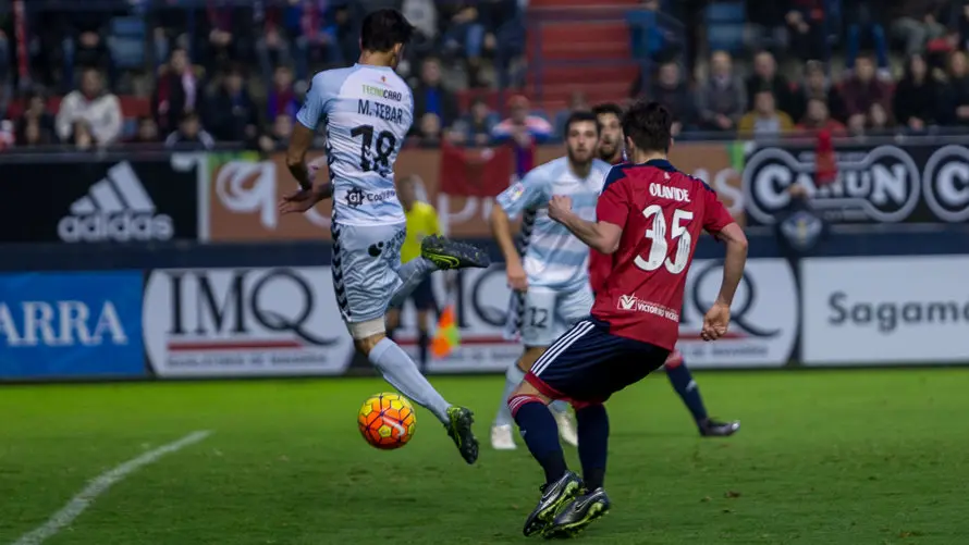 Partido entre Osasuna y Llagostera (3-0) celebrado en el estadio de El Sadar (29). IÑIGO ALZUGARAY