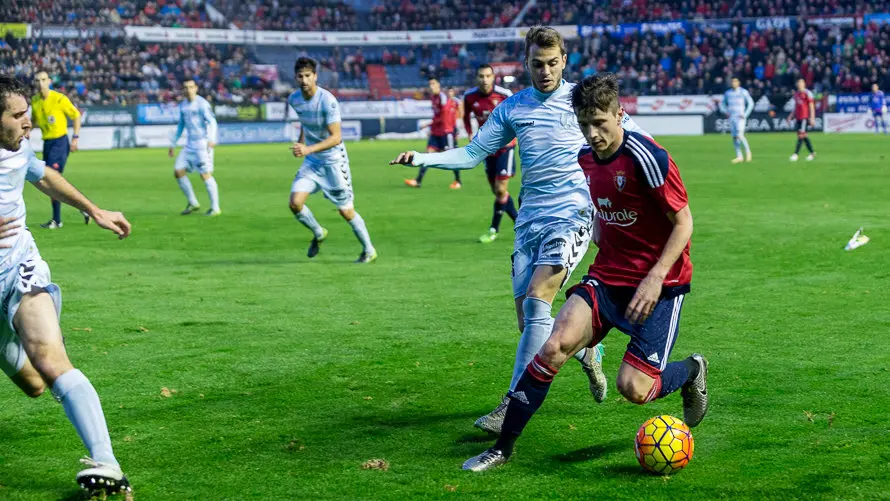 Partido entre Osasuna y Llagostera (3-0) celebrado en el estadio de El Sadar (30). IÑIGO ALZUGARAY