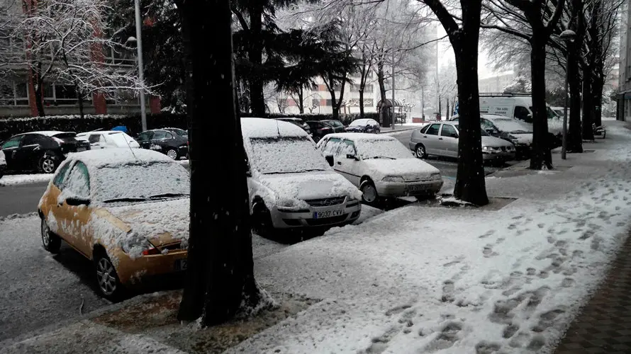 Nieve en las calles de Pamplona. (6)