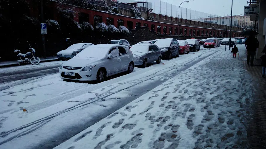 Nieve en las calles de Pamplona. (11)