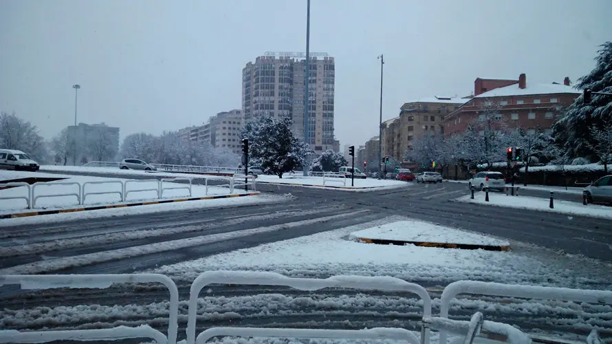 Nieve en las calles de Pamplona. (14)