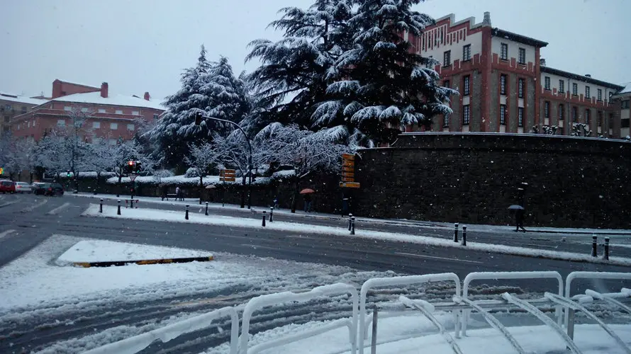 Nieve en las calles de Pamplona. (15)