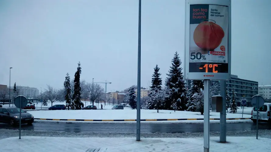 Nieve en las calles de Pamplona. (3)