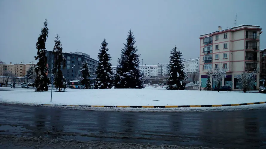 Nieve en las calles de Pamplona. (7)