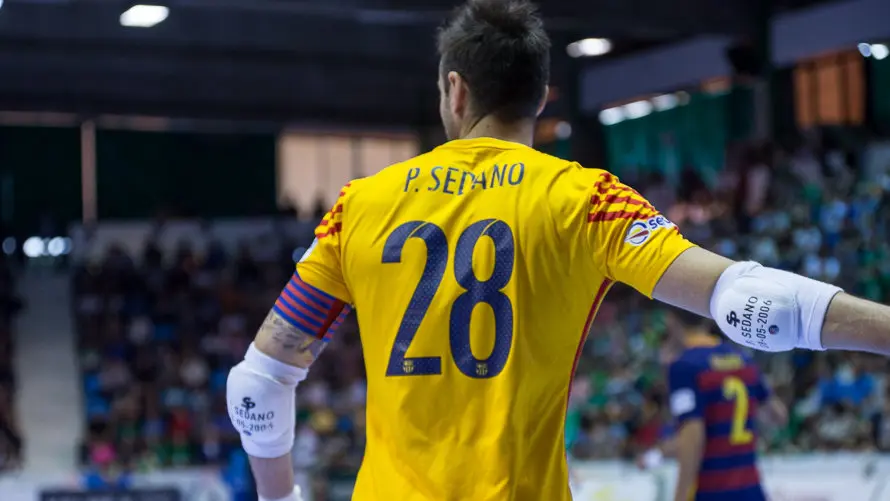 Segundo partido de las semifinales de la Liga de Fútbol Sala entre Magna Gurpea y FC Barcelona Lassa (1-3)(15). IÑIGO ALZUGARAY