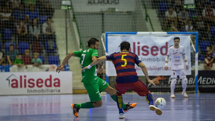 Segundo partido de las semifinales de la Liga de Fútbol Sala entre Magna Gurpea y FC Barcelona Lassa (1-3)(26). IÑIGO ALZUGARAY