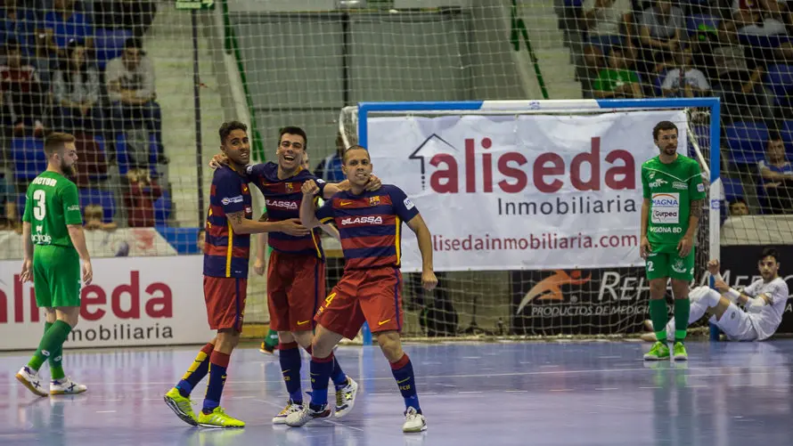 Segundo partido de las semifinales de la Liga de Fútbol Sala entre Magna Gurpea y FC Barcelona Lassa (1-3)(28). IÑIGO ALZUGARAY