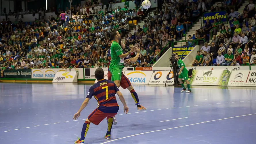 Segundo partido de las semifinales de la Liga de Fútbol Sala entre Magna Gurpea y FC Barcelona Lassa (1-3)(33). IÑIGO ALZUGARAY