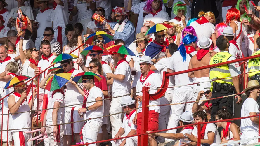 Imágenes de los tendidos de la Plaza de Pamplona en la corrida de los toros de Pedraza de Yeltes (8). IÑIGO ALZUGARAY