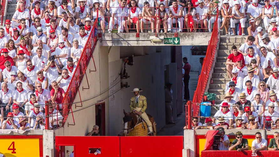 Imágenes de los tendidos de la Plaza de Pamplona en la corrida de los toros de Pedraza de Yeltes (10). IÑIGO ALZUGARAY