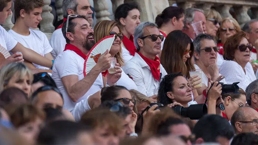 Imágenes de los tendidos de la Plaza de Pamplona en la corrida de los toros de Pedraza de Yeltes (27). IÑIGO ALZUGARAY