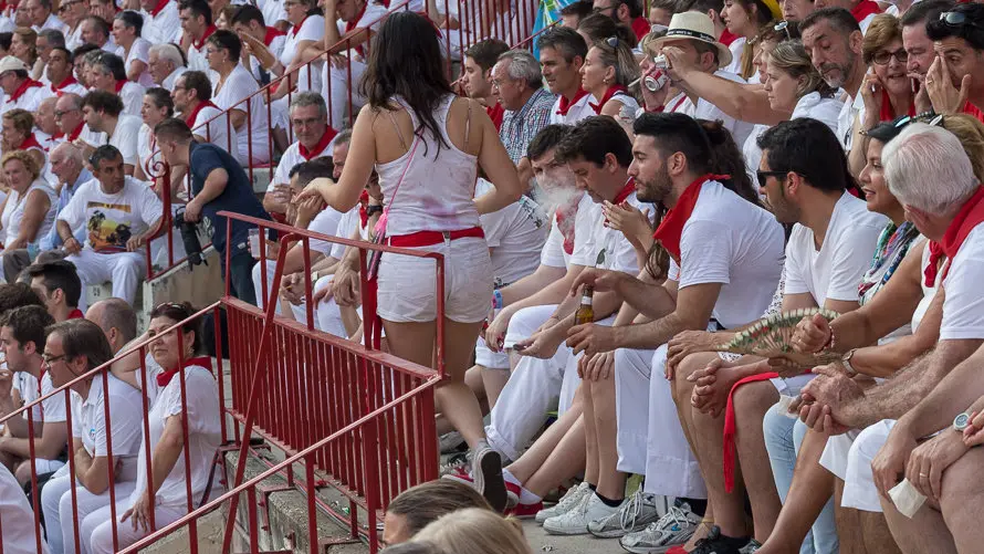 Imágenes de los tendidos de la Plaza de Pamplona en la corrida de los toros de Pedraza de Yeltes (36). IÑIGO ALZUGARAY