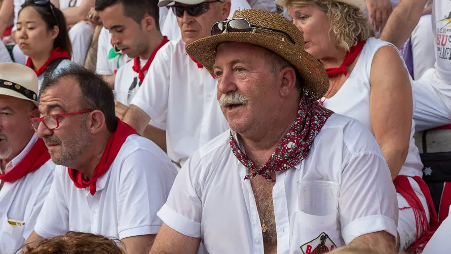 Imágenes de los tendidos de la Plaza de Pamplona en la corrida de los toros de Pedraza de Yeltes (46). IÑIGO ALZUGARAY