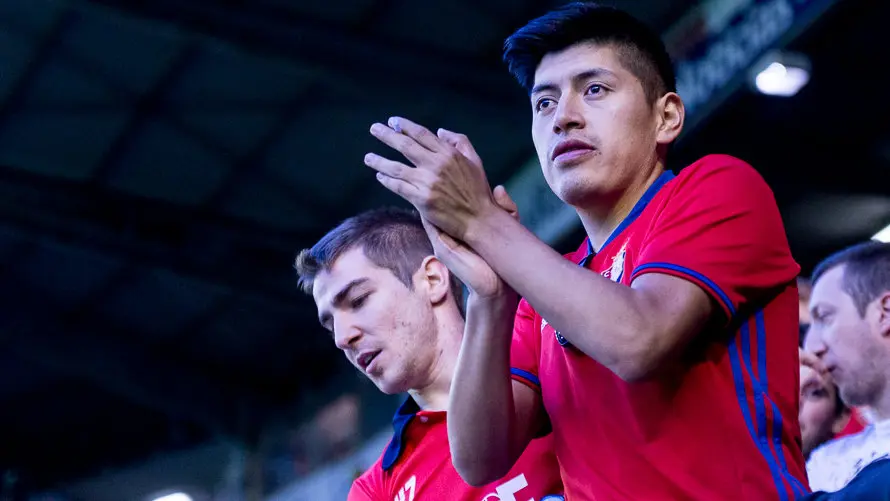 Imágenes de la afición en la grada del estadio de El Sadar durante el partido entre Osasuna y Espanyol. IÑIGO ALZUGARAY (5)