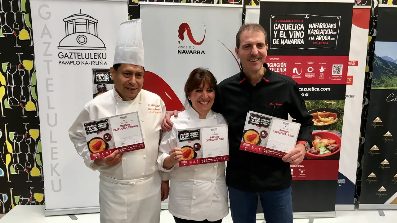 Ganadores de la XV Semana de la Cazuelica y el Vino de Navarra CEDIDA