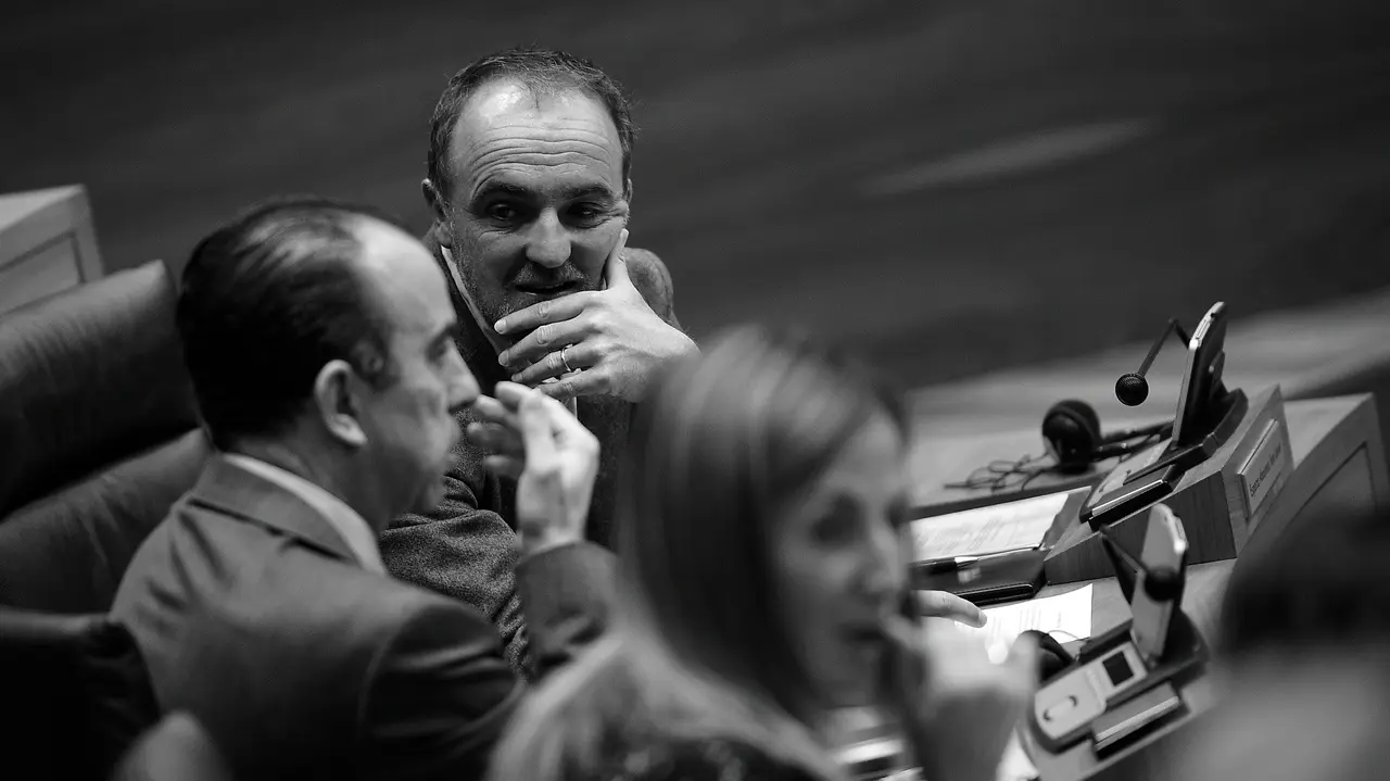 Javier Ezparza, portavoz de UPN en el Parlamento de Navarra. PABLO LASAOSA