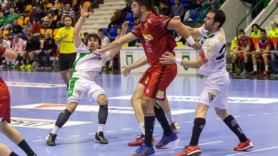 Partido de la Liga Asobal entre Helvetia Anaitasuna y Bada Huesca (9). IÑIGO ALZUGARAY
