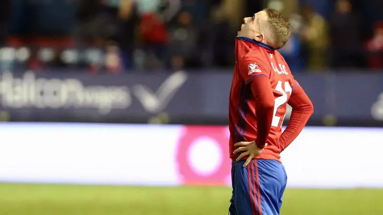 Carlos Clerc durante el Osasuna - Málaga. LFP