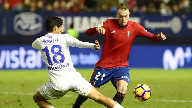 Carlos Clerc durante el Osasuna - Málaga. LFP