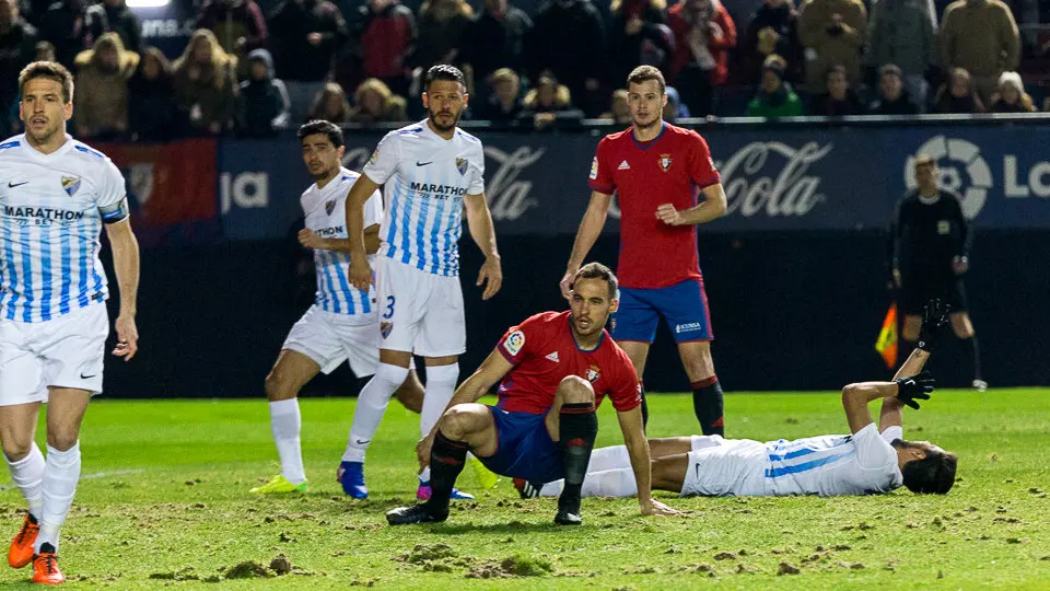 Partido de Liga entre Osasuna y Málaga (1-1) disputado en El Sadar (25). IÑIGO ALZUGARAY