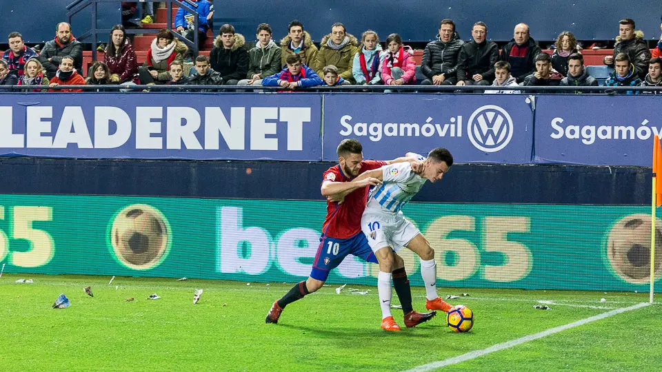 Partido de Liga entre Osasuna y Málaga (1-1) disputado en El Sadar (38). IÑIGO ALZUGARAY