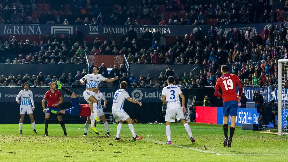 Partido de Liga entre Osasuna y Málaga (1-1) disputado en El Sadar (46). IÑIGO ALZUGARAY