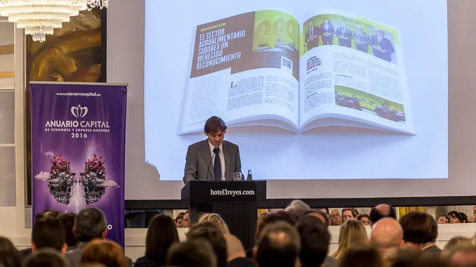 Presentación del Anuario de 'Navarra Capital' con la presencia del vicepresidente de Desarrollo Económico del Gobierno, Manu Ayerdi (09). IÑIGO ALZUGARAY
