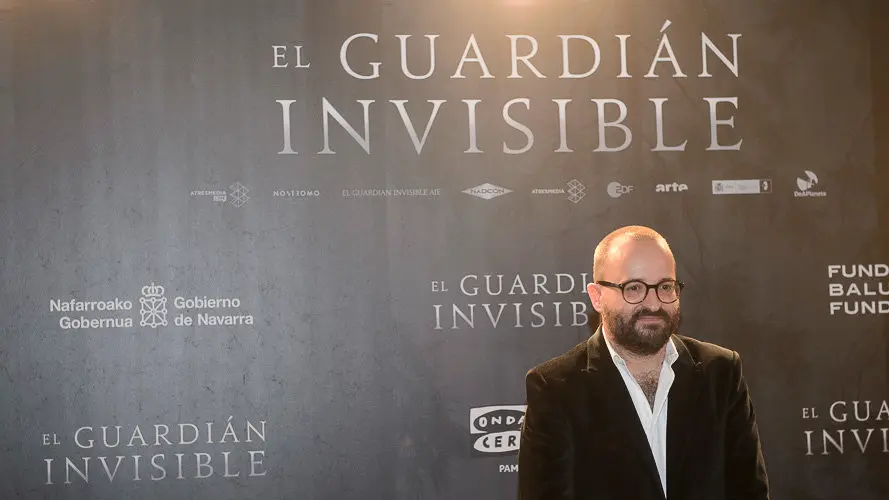 El equipo de El Guardián Invisible presenta en Pamplona la película junto a Marta Etura, Dolores Redondo y el directo. PABBLO LASAOSA (27)