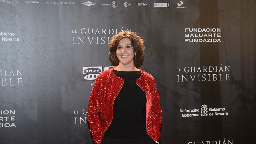 El equipo de El Guardián Invisible presenta en Pamplona la película junto a Marta Etura, Dolores Redondo y el directo. PABBLO LASAOSA (30)