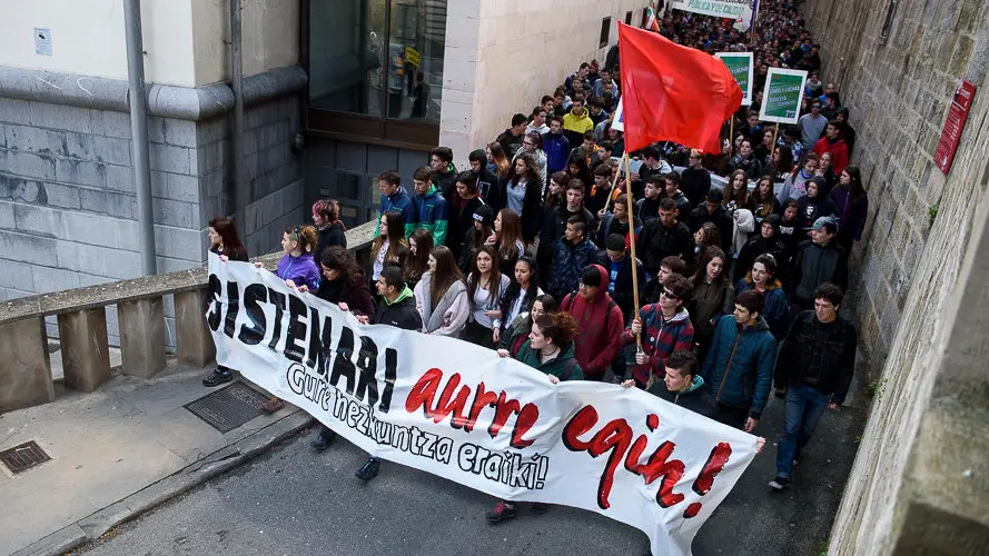 Huelga de estudiantes por Ikasle Abertzaleak. PABLO LASAOSA 13