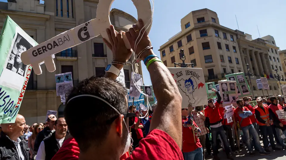 Concentración contra el anteproyecto de ley de policías de Navarra elaborado por el Gobierno (55). IÑIGO ALZUGARAY