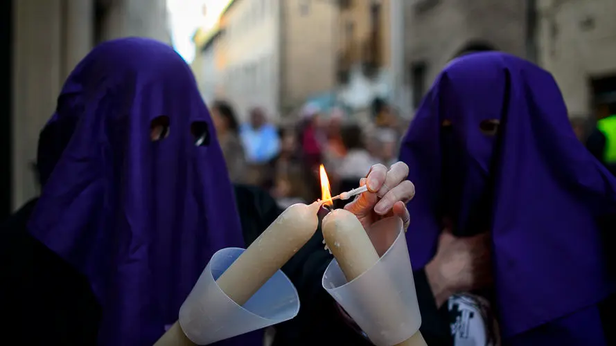 Procesión de Jueves Santo 2017 en Pamplona. PABLO LASAOSA 06