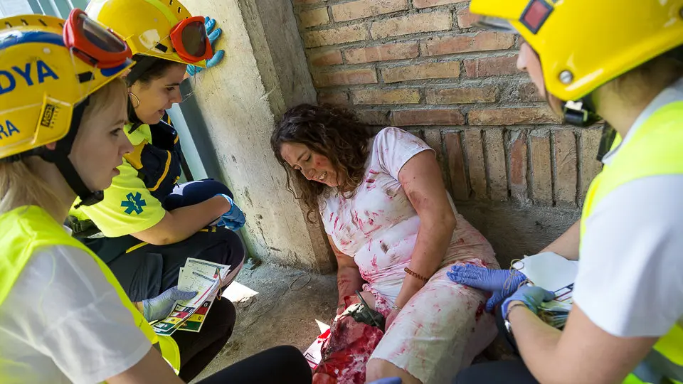 Simulacro de atentado terrorista en el estadio de El Sadar (17). IÑIGO ALZUGARAY