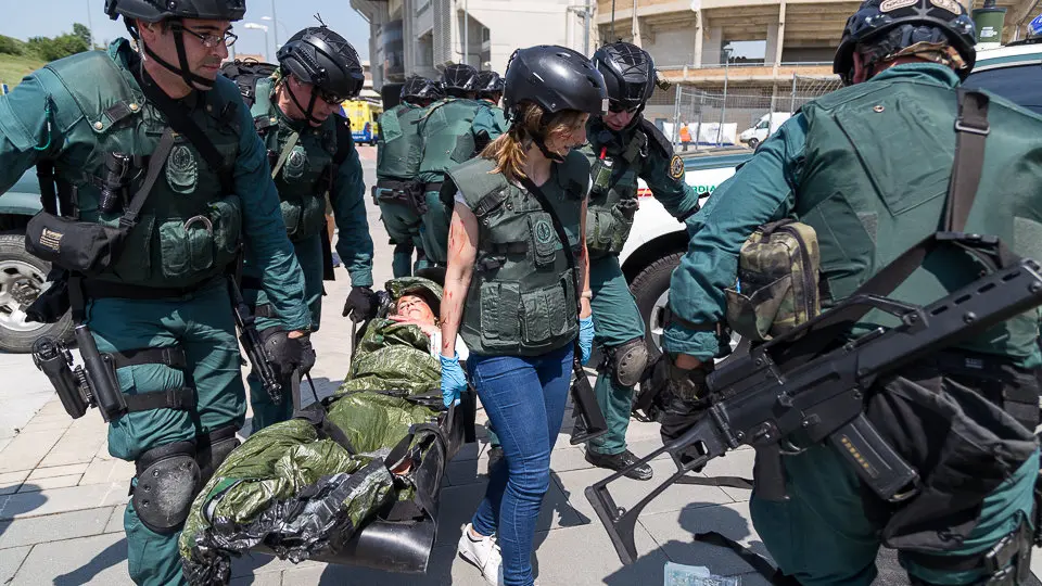 Simulacro de atentado terrorista en el estadio de El Sadar (33). IÑIGO ALZUGARAY
