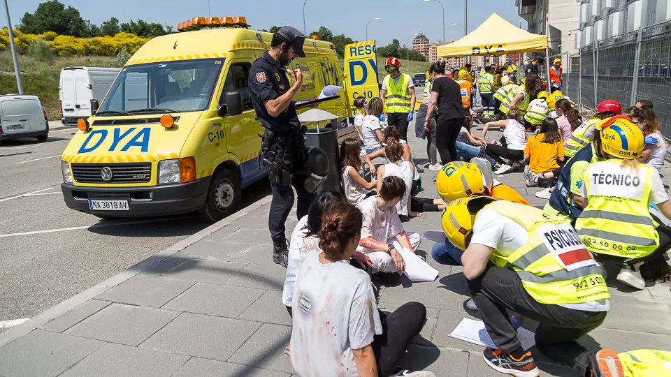 Simulacro de atentado terrorista en el estadio de El Sadar (45). IÑIGO ALZUGARAY