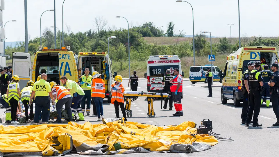 Simulacro de atentado terrorista en el estadio de El Sadar (50). IÑIGO ALZUGARAY