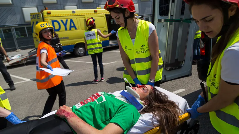 Simulacro de atentado terrorista en el estadio de El Sadar (51). IÑIGO ALZUGARAY
