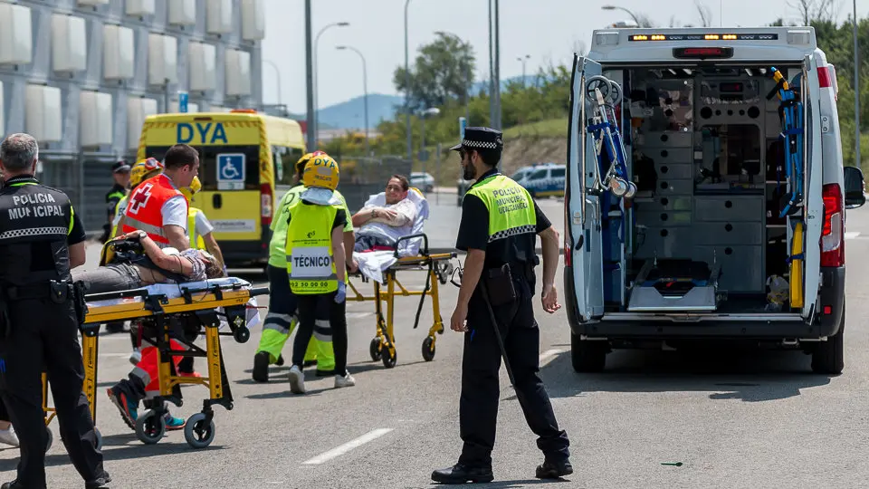 Simulacro de atentado terrorista en el estadio de El Sadar (73). IÑIGO ALZUGARAY