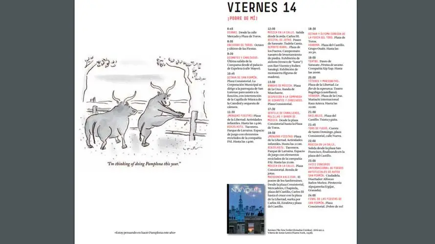 Programa con las actividades de las fiesta de San Fermín 2017. NAVARRA (8)