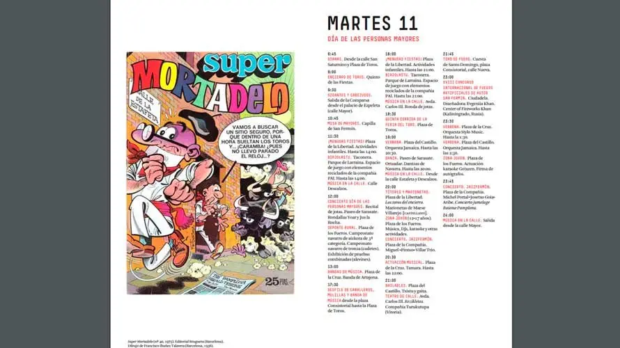 Programa con las actividades de las fiesta de San Fermín 2017. NAVARRA (11)