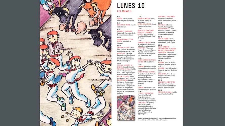 Programa con las actividades de las fiesta de San Fermín 2017. NAVARRA (12)