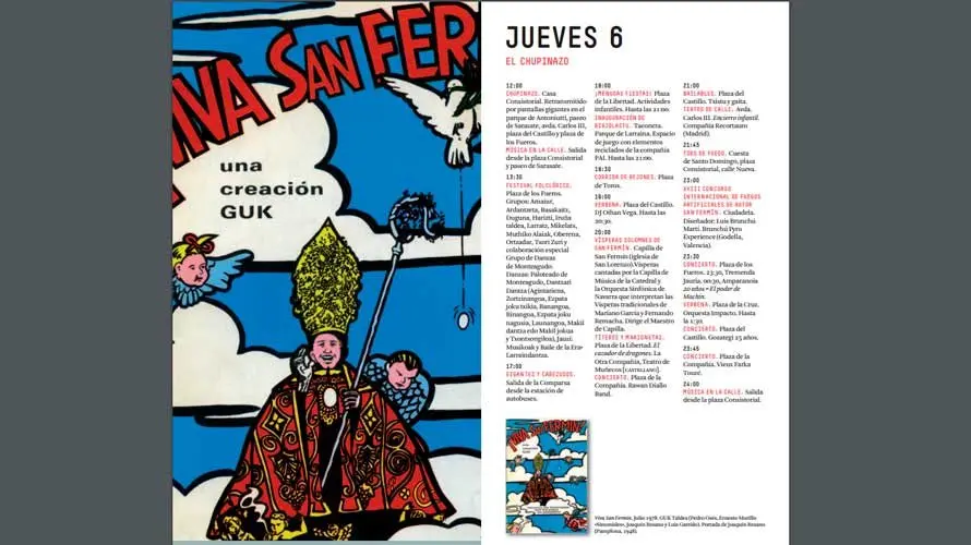 Programa con las actividades de las fiesta de San Fermín 2017. NAVARRA (16)
