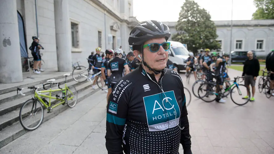 XXVII Ruta Xacobea en bici de AC Hoteles, con más de 70 participantes como Antonio Catalán o Indurain. PABLO LASAOSA (9)