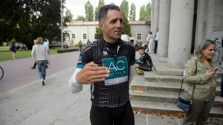 XXVII Ruta Xacobea en bici de AC Hoteles, con más de 70 participantes como Antonio Catalán o Indurain. PABLO LASAOSA (15)